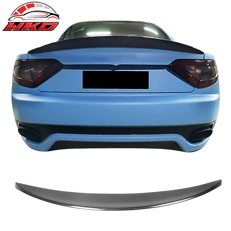 Fits 12-14 Maserati GranTurismo R Style Carbon Fiber CF Rear Trunk Spoiler Wing