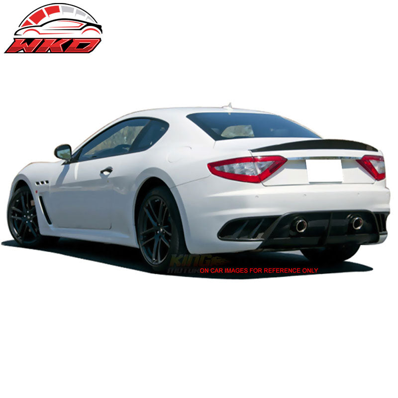 Fits 08-14 Maserati Gran Turismo Coupe Ikon Trunk Spoiler - Matte Carbon Fiber