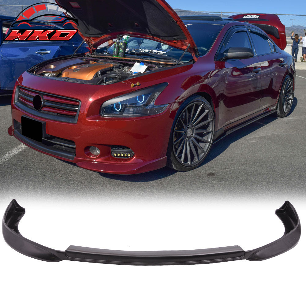 Fits 09-15 Nissan Maxima ST Style Front Bumper Lip Unpainted Spoiler Splitter PU