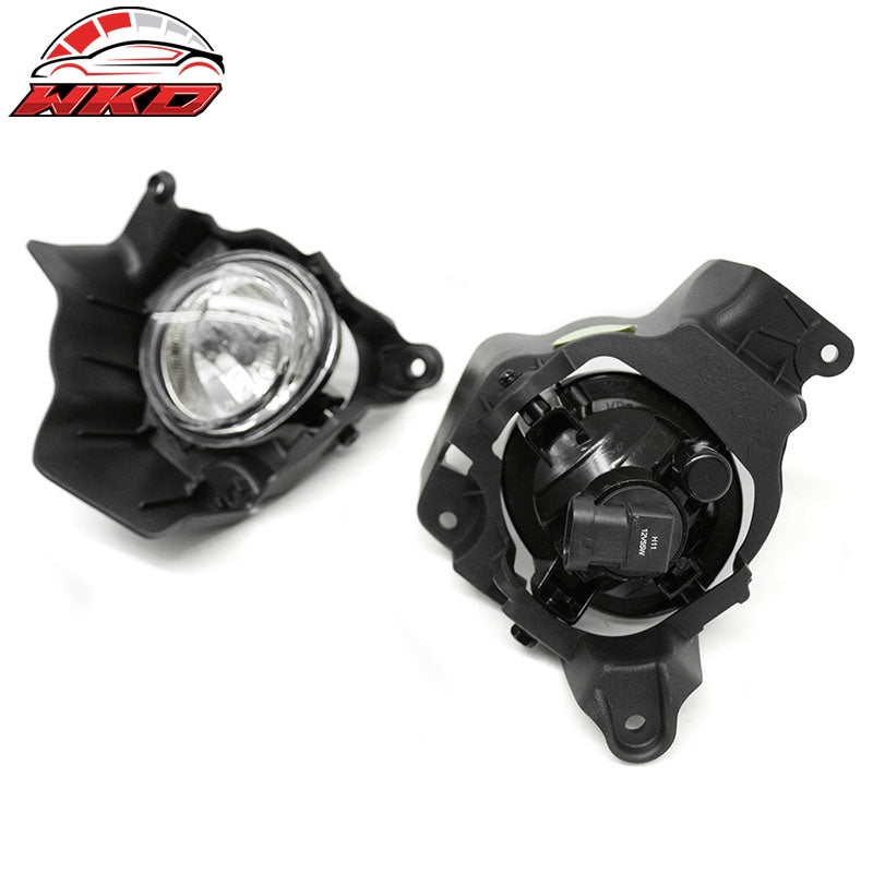 Fits 11-14 Mazda 2 Front Bumper Driving Fog Lights Lamps Replacement Clear Lens