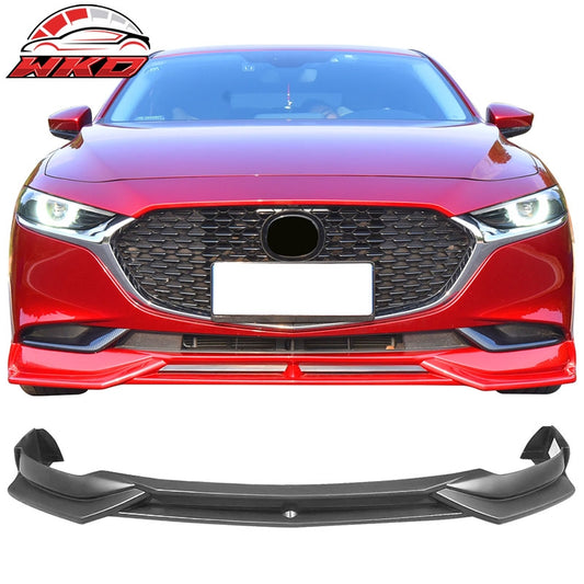 Wholesale 19-26 Mazda 3 Sedan Front Bumper Lip Spoiler PP Matte Black Chin Splitter