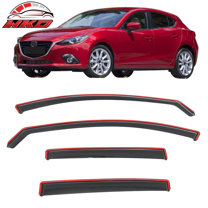 Wholesale 14-18 Mazda 3 Sedan In-Channel Window Visors Vent Rain Guards Deflectors