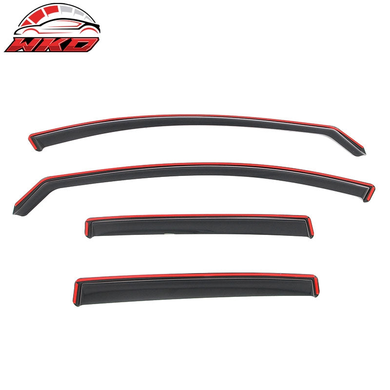Fits 14-18 Mazda 3 Sedan In-Channel Window Visors Vent Rain Guards Deflectors
