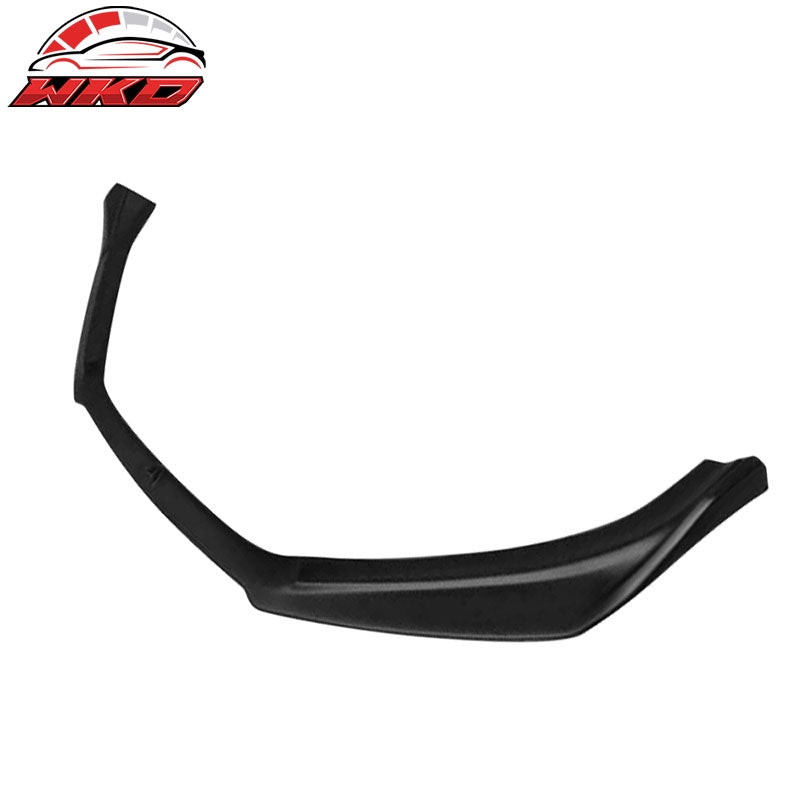 Fits 14-17 Mazda 3 V2 Style Unpainted Black Front Bumper Lip Spoiler - PP