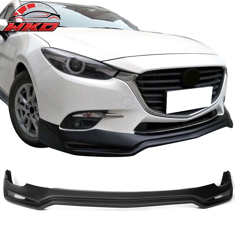 Fits 17 Mazda 3 V3 Style Front Bumper Lip - PP