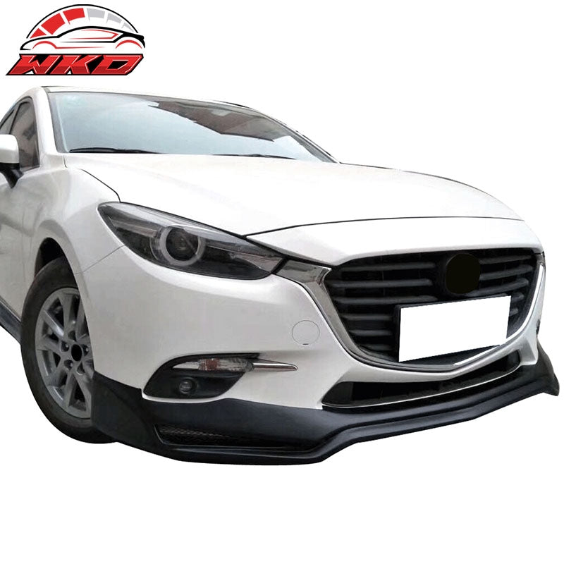 Fits 17 Mazda 3 V3 Style Front Bumper Lip - PP