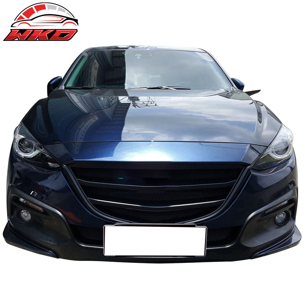 Fits 14-16 Mazda 3 KS Style Front Bumper Cover Conversion Grille Replacement