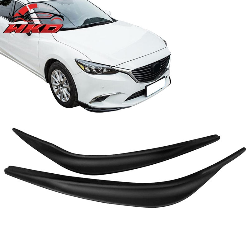 Wholesale 16-17 Mazda 6 2PCS Front Bumper Lip Splitter Spoiler Winglet Unpainted ABS