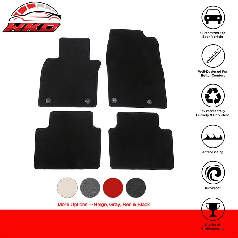 Fits 20-26 Mazda CX-30/19-26 Mazda 3 Nylon Floor Mats 1st 2nd Row 4PC - Black