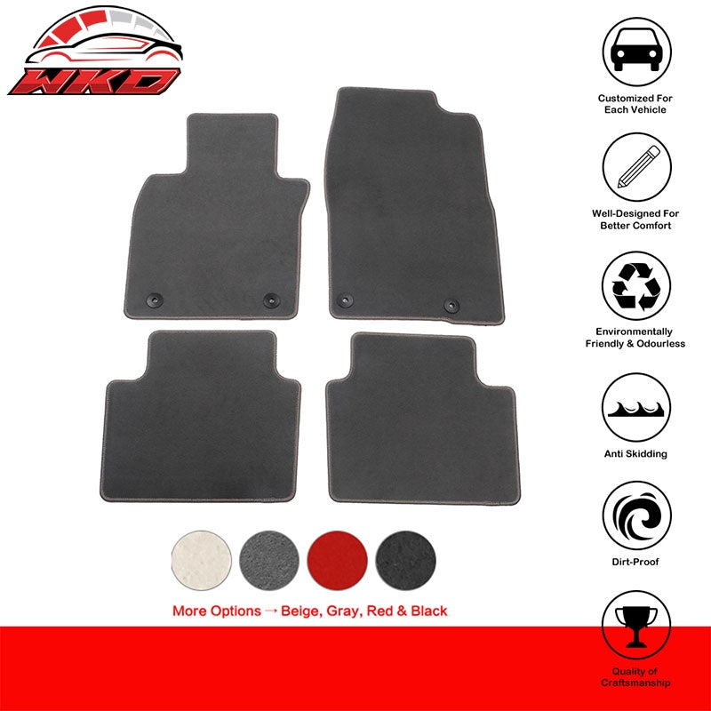 Fits 20-26 Mazda CX-30/19-26 Mazda 3 Nylon Floor Mats 1st 2nd Row 4PC - Gray
