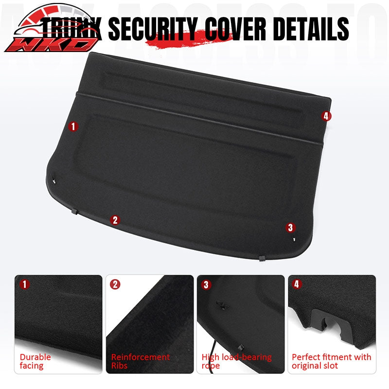Fits 20-26 Mazda CX-30 Non-Retractable Cargo Cover Rear Trunk Privacy Shield