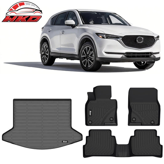 Wholesale For 17-25 Mazda CX-5 4DR 3D Molded All Weather Floor Mats TPE Carpet + Trunk Mat - Wikond Auto