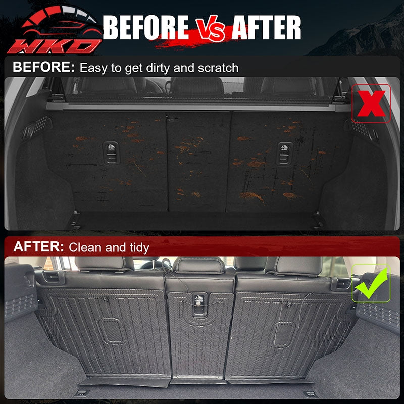 Fits 17-25 Mazda CX-5 TPE Waterproof Rear Cargo Trunk Seat Back Protector Mats