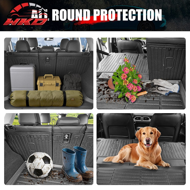 Fits 17-25 Mazda CX-5 TPE Waterproof Rear Cargo Trunk Seat Back Protector Mats