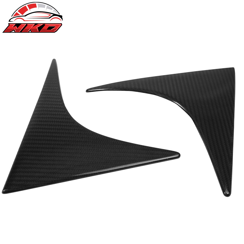 Fits 12-16 Mazda CX-5 Door Carbon Fiber CF Rear Spoiler Triangle Trim Cover 2PCS