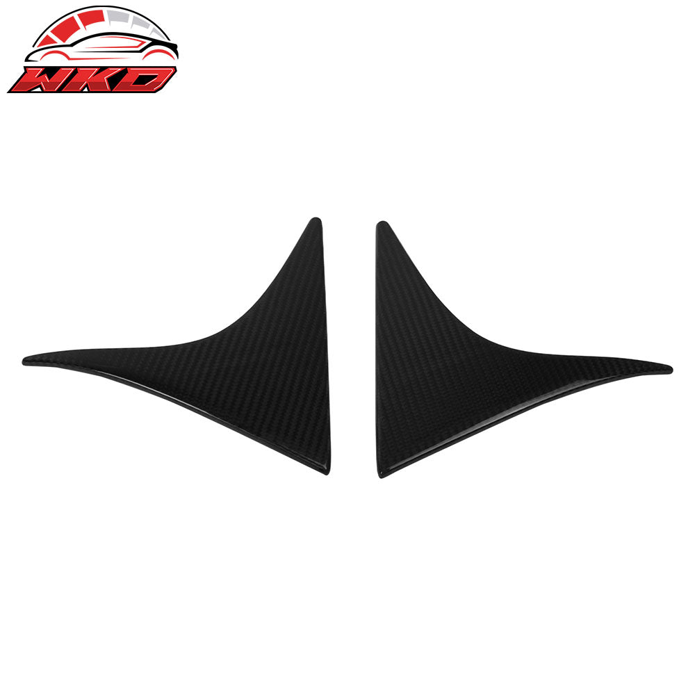 Fits 12-16 Mazda CX-5 Door Carbon Fiber CF Rear Spoiler Triangle Trim Cover 2PCS