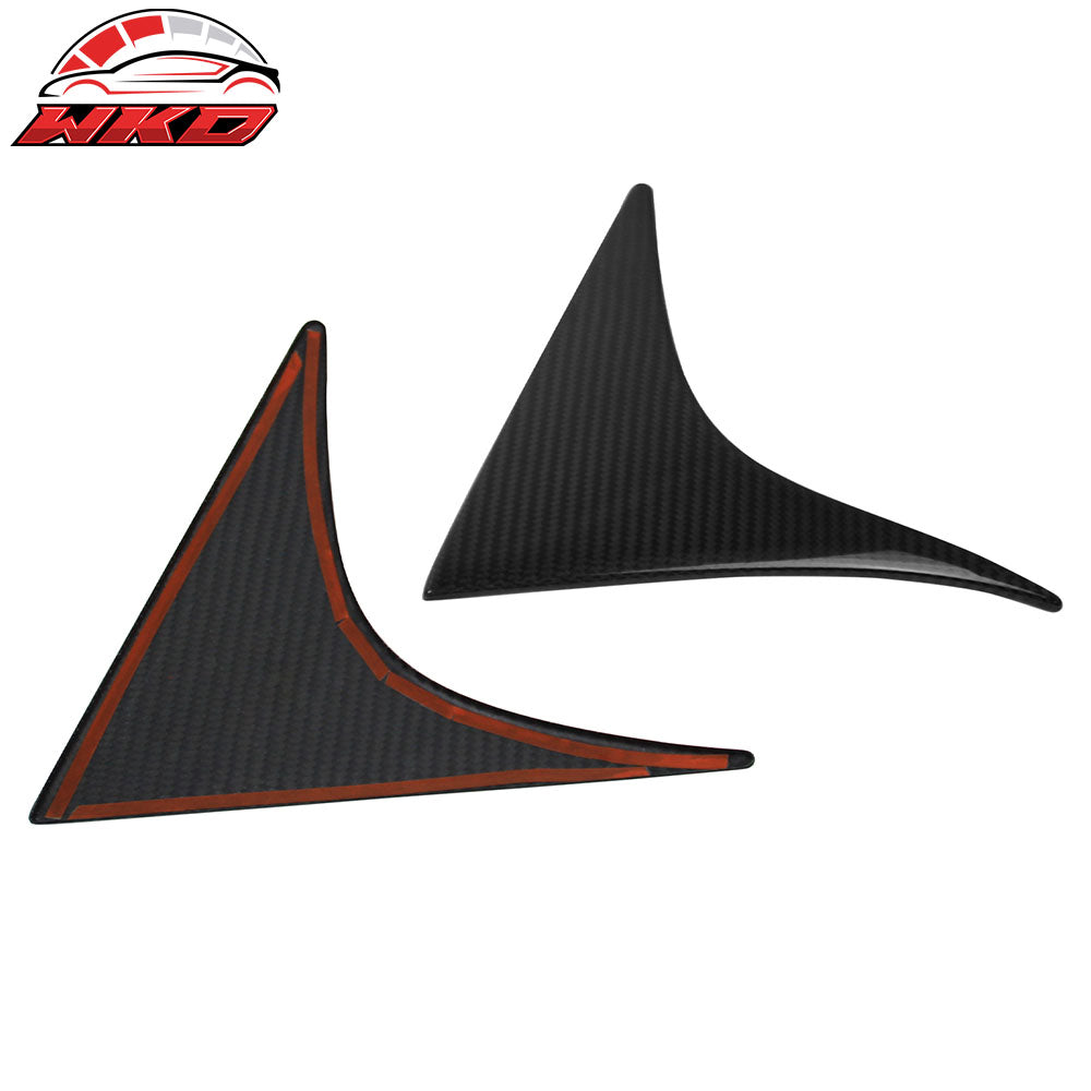 Fits 12-16 Mazda CX-5 Door Carbon Fiber CF Rear Spoiler Triangle Trim Cover 2PCS