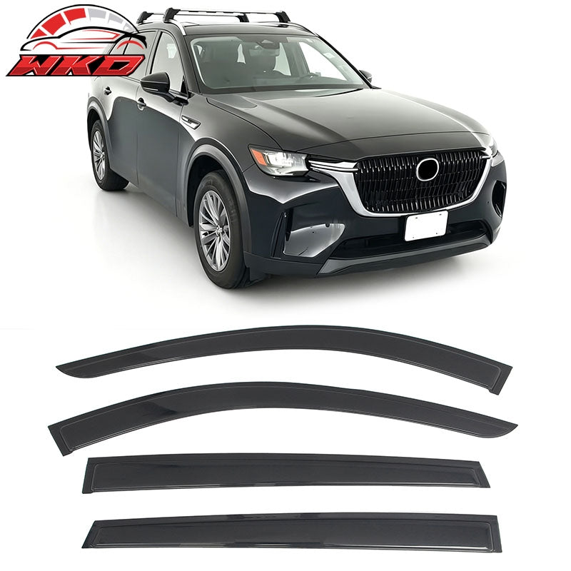 Wholesale 25-26 Mazda CX-70 & 24-26 CX-90 Tape-on Window Visors Vent Rain Deflectors