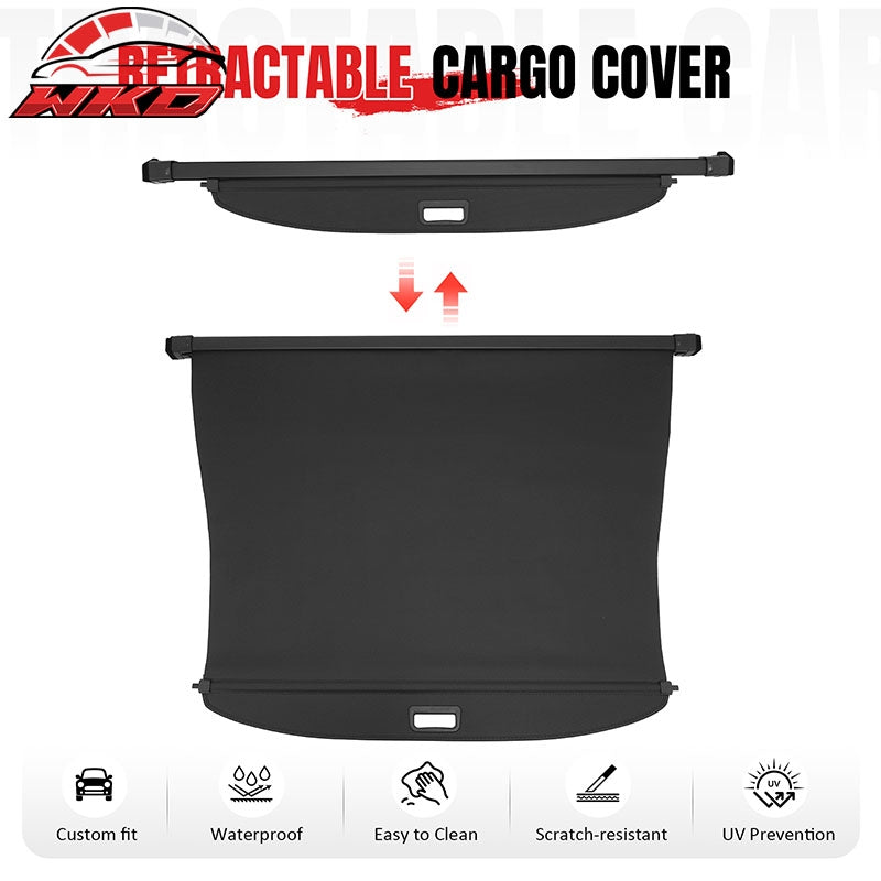 Fits 25-26 Mazda CX-70 Carbon Fiber Texture Cargo Cover + Backrest + Trunk Mat