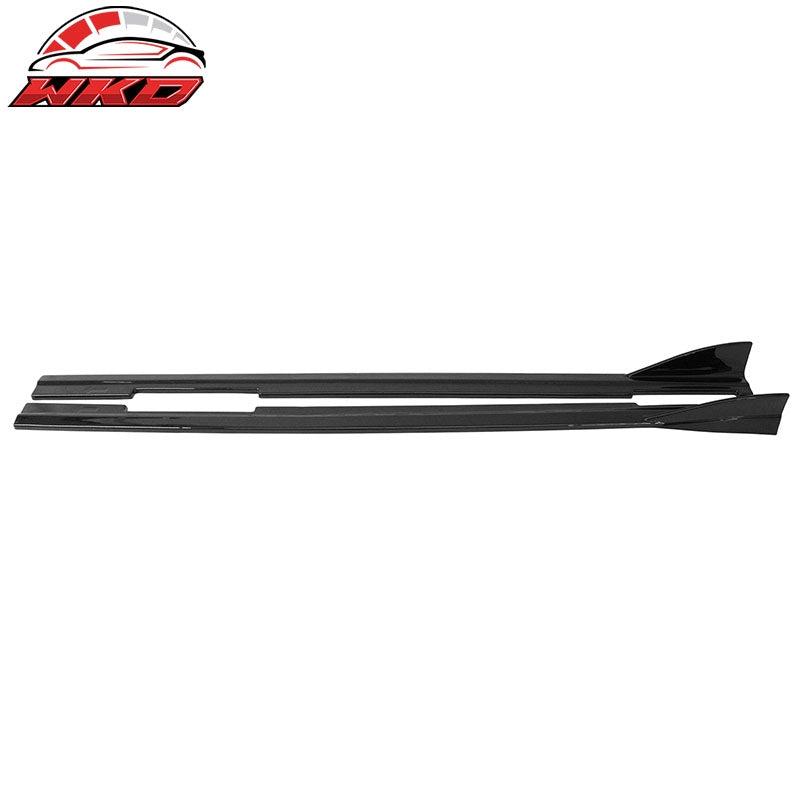 Fits 09-15 Mazda MX-5 Miata IKON Style Side Skirts Gloss Black Rocker Panels ABS