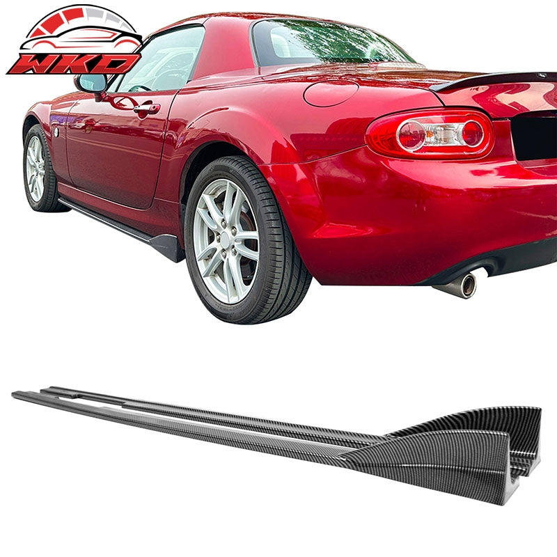 Wholesale 09-15 Mazda MX-5 Miata IKON Style Side Skirts Panels Carbon Fiber Print ABS