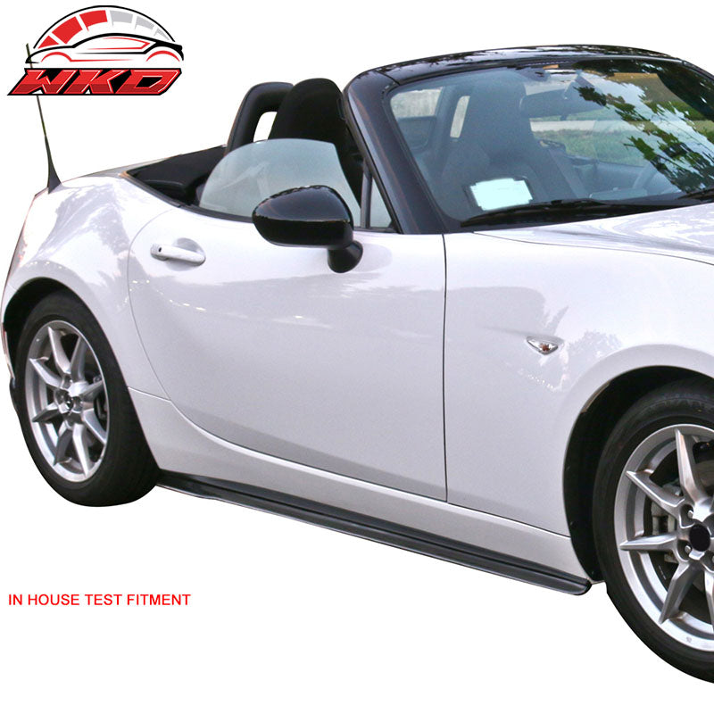 Fits 16-20 Mazda MX5 Miata CS Style Side Skirts 2PC - Matte Carbon Fiber