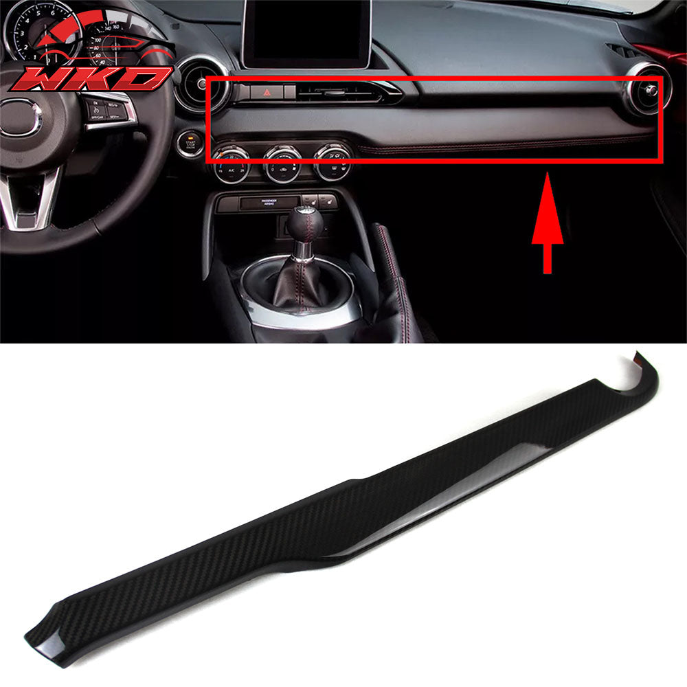 Fits 16-25 Mazda MX-5 Miata Carbon Fiber Left Side Interior Console Panel Trim