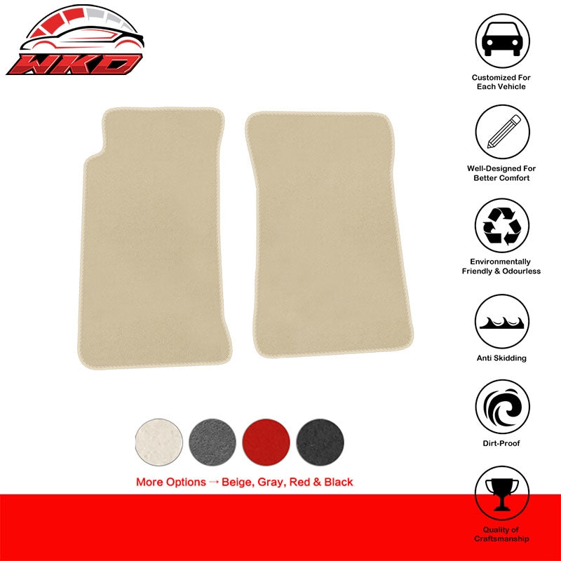 Fits 90-97 Mazda Miata MX-5 Floor Mats Liner Left Right Nylon Beige Carpet 2PC