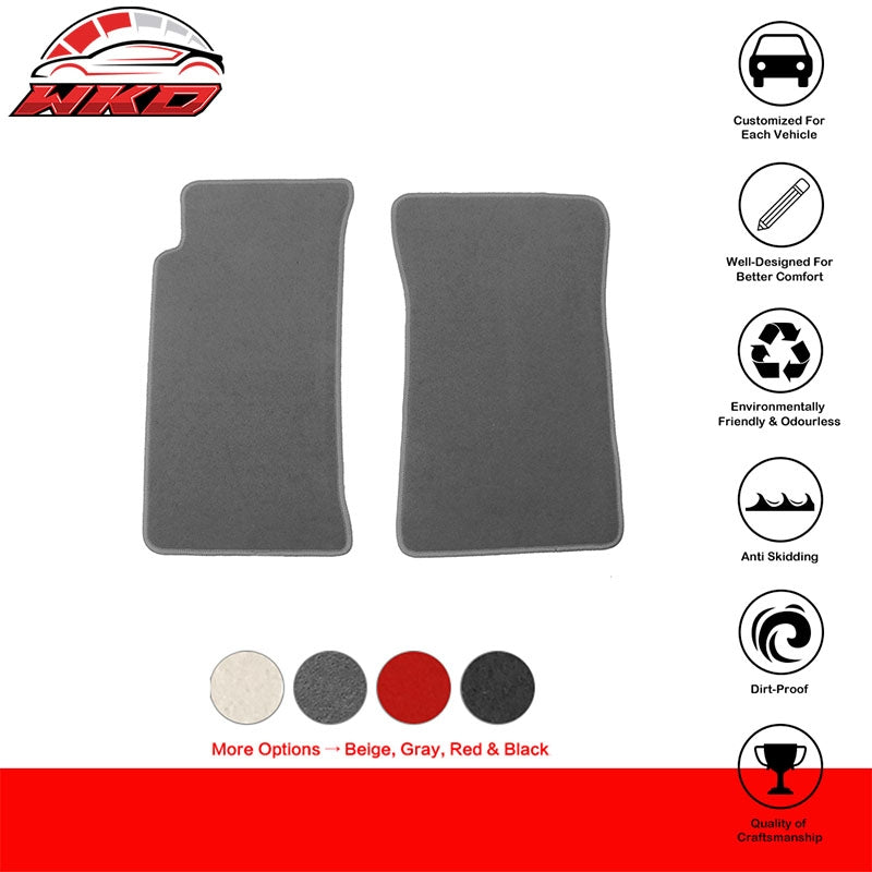 Fits 90-97 Mazda Miata MX-5 Floor Mats Liner Nylon Gray Non-Slip Auto Carpet 2PC