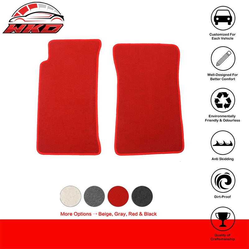 Fits 90-97 Mazda Miata MX-5 Car Auto Floor Mats Cargo Liner Nylon Red Carpet 2PC