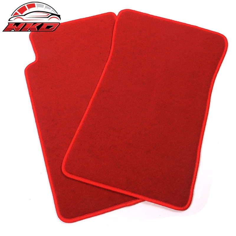 Fits 90-97 Mazda Miata MX-5 Car Auto Floor Mats Cargo Liner Nylon Red Carpet 2PC