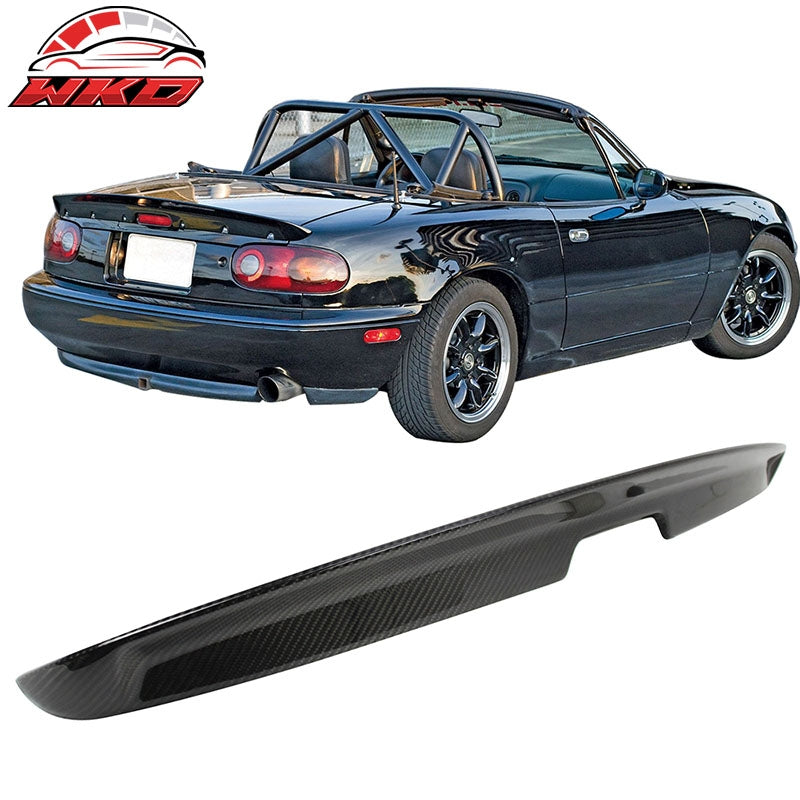 Fits 90-97 Mazda Miata Type 1 Rear Trunk Lid Spoiler Wing Lip Matte Carbon Fiber