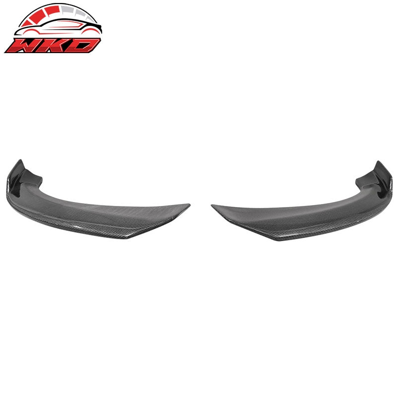 Fits 13-16 Mercedes-Benz CLA C117 PIE Front Bumper Lip Winglets CF 2PCS