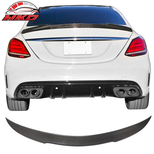 Wholesale 15-21 Mercedes-Benz W205 C Class Sedan FD Style Carbon Fiber Trunk Spoiler