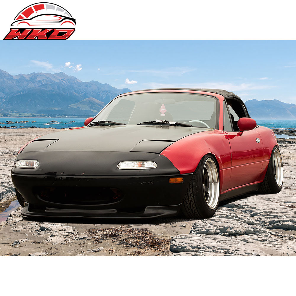 Fits 90-97 Mazda Miata MX5 GV Style Front Bumper Lip Spoiler Kit Unpainted PU