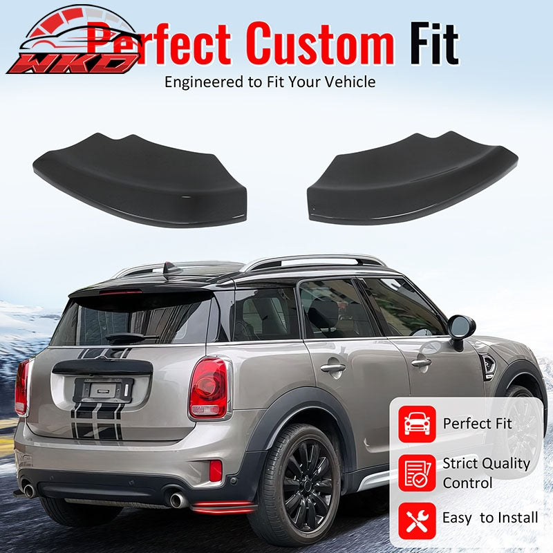 Fits 17-20 Mini Cooper Countryman Gloss Black MX Rear Bumper Side Corner Aprons