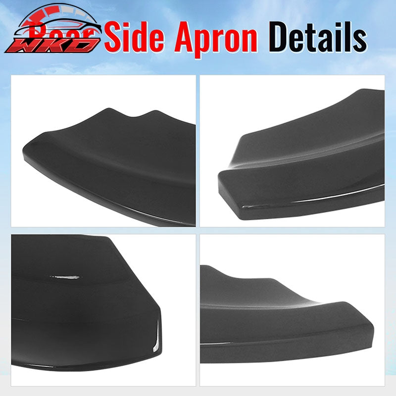 Fits 17-20 Mini Cooper Countryman Gloss Black MX Rear Bumper Side Corner Aprons