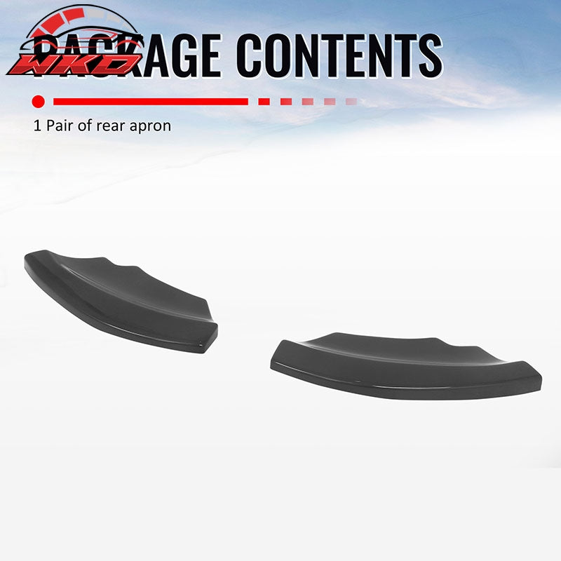Fits 17-20 Mini Cooper Countryman Gloss Black MX Rear Bumper Side Corner Aprons