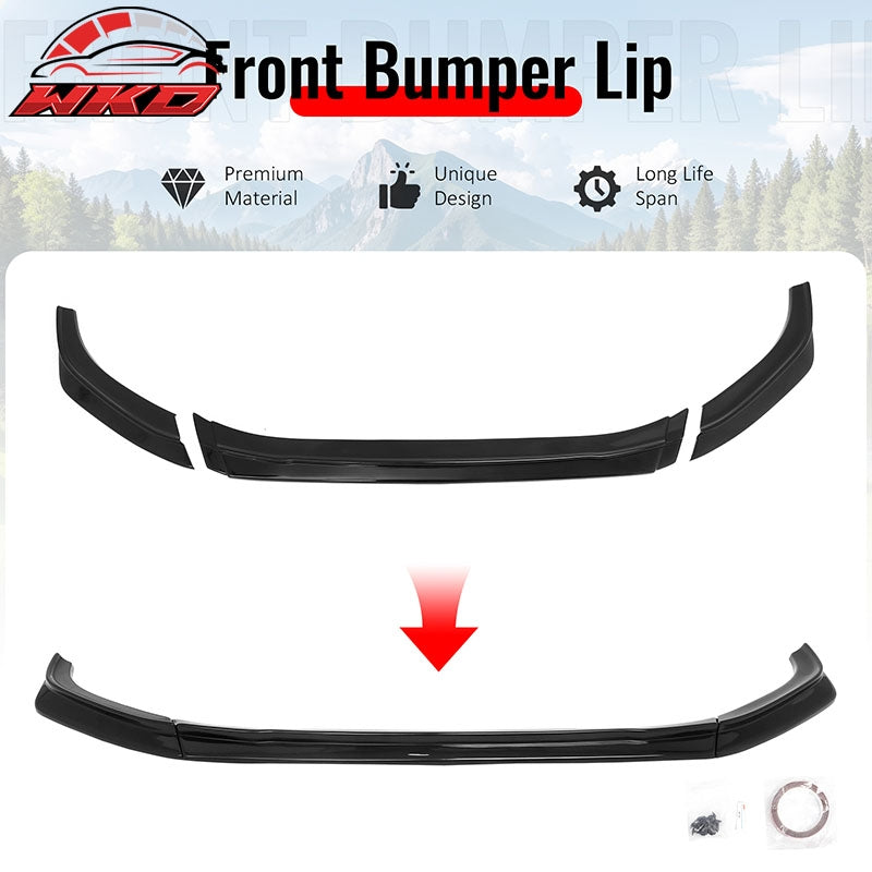 For 2022-2024 Mini Cooper F55 F56 DAG Style Front Bumper Lip Spoiler Gloss Black