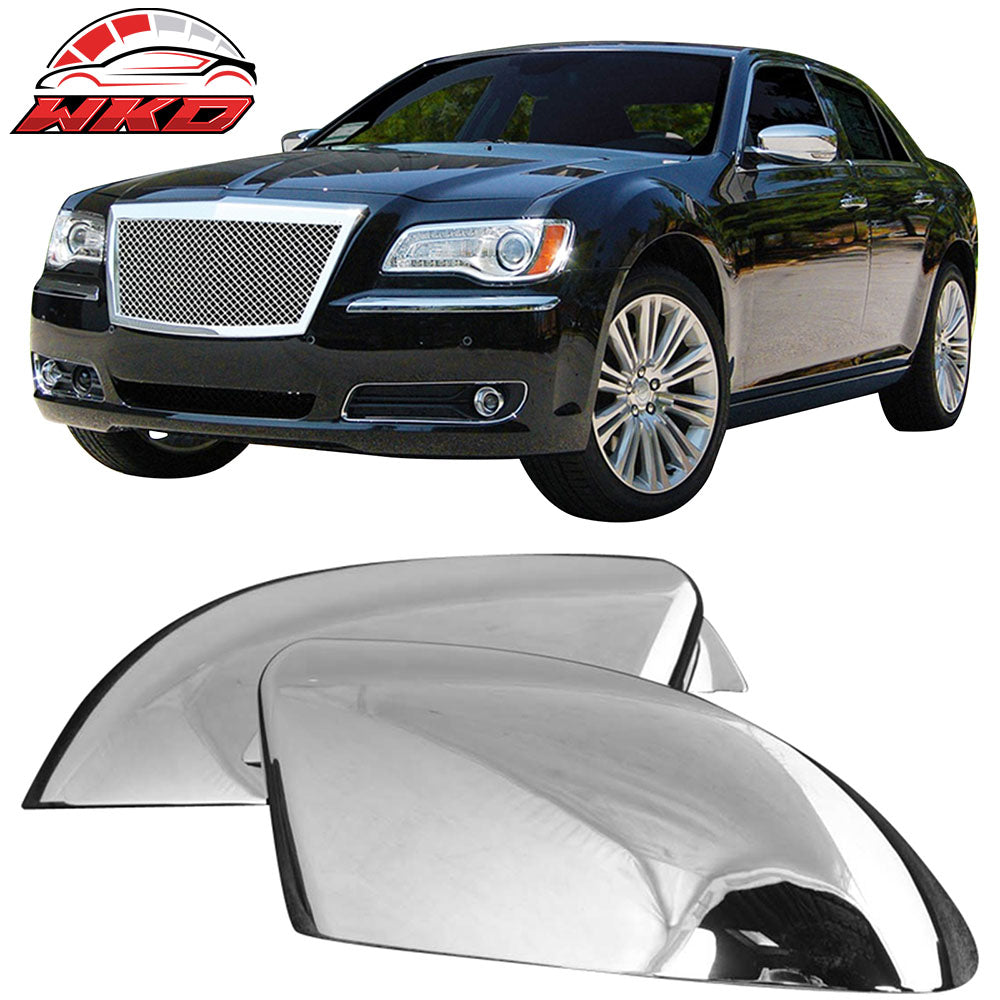 For 05-10 Chrysler 300 300C 06-10 Dodge Charger Magnum Side Mirror Cover Cap 2PC