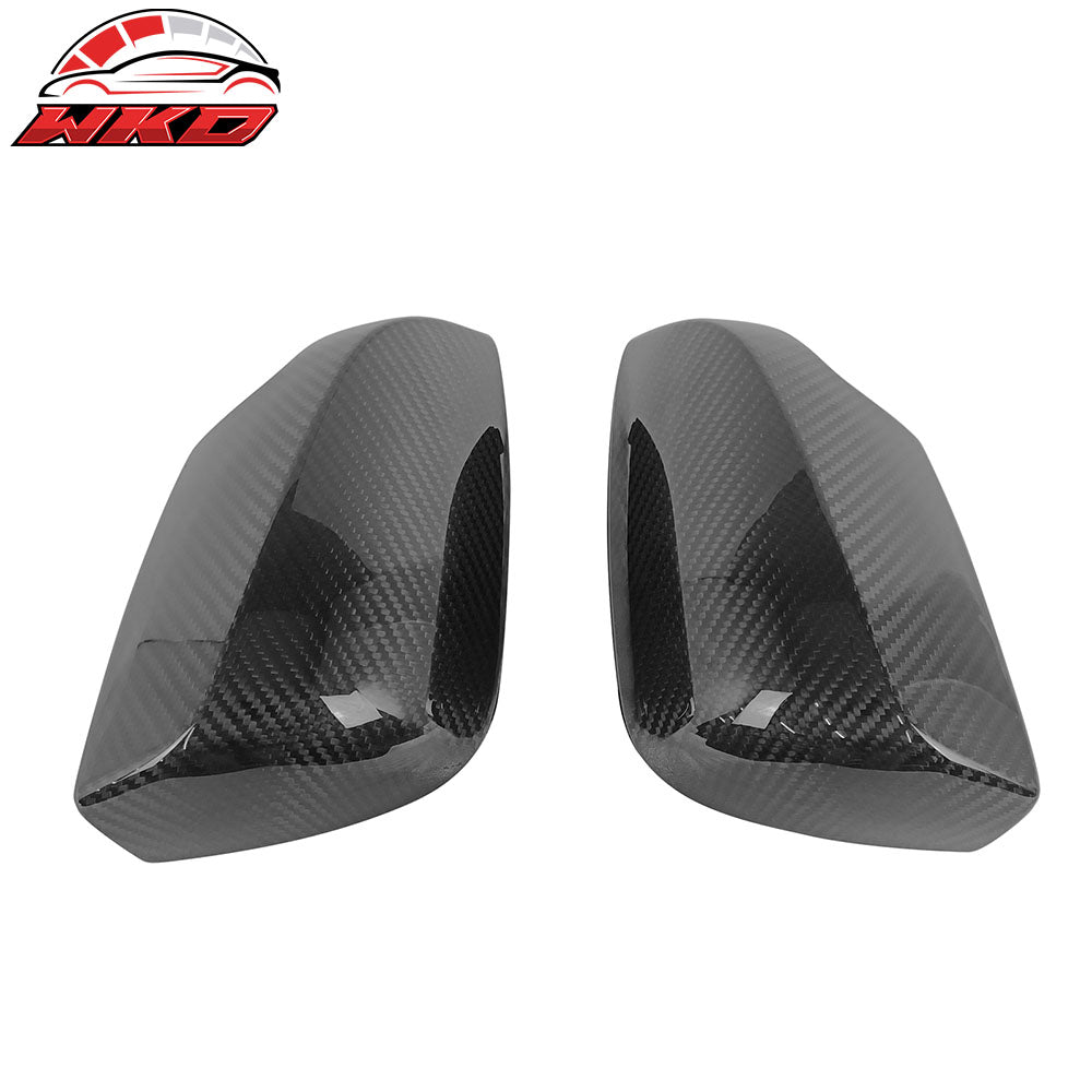 Fits 15-21 Subaru WRX STI Sedan Carbon Fiber Rear View Mirror Covers Trim 2PCS
