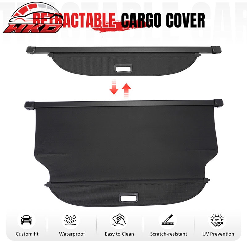 Fits 18-26 Mitsubishi Eclipse Cross Retractable Cargo Cover Carbon Fiber Texture