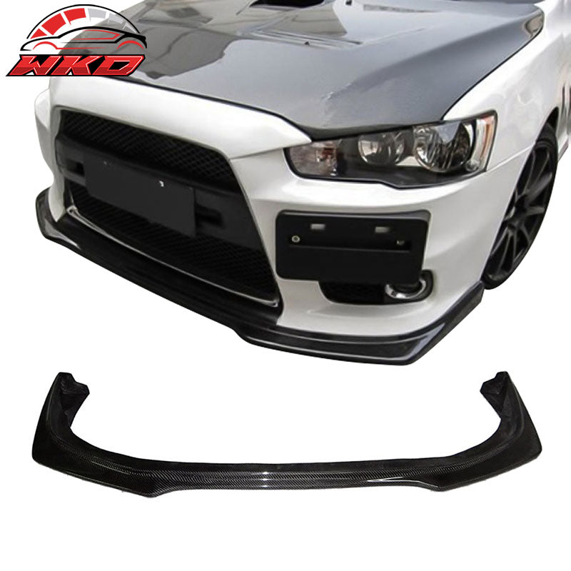 Wholesale 08-15 Mitsubishi Lancer EVO X RA Style Front Bumper Lip Matte Carbon Fiber