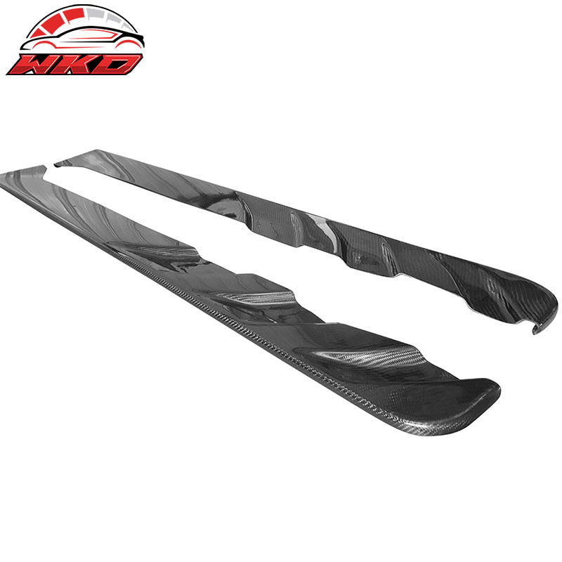 Fits 08-16 Mitsubishi Lancer EVO X Jun Style Side Skirts 2PC Matte Carbon Fiber