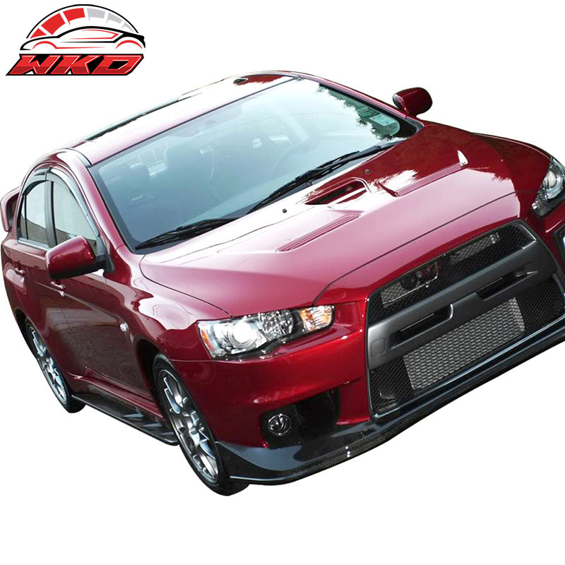 Fits 08-16 Mitsubishi Lancer EVO X Jun Style Side Skirts 2PC Matte Carbon Fiber
