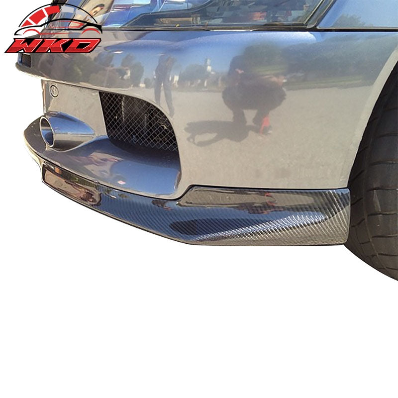 Fits 06-07 Mitsubishi Lancer EVO 9 J Style Front Bumper Lip Matte Carbon Fiber