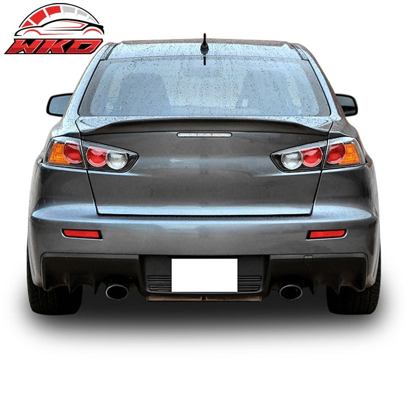 Fits 08-17 Mitsubishi Lancer EVO X 10 Sedan RS Style Trunk Spoiler Matte Black