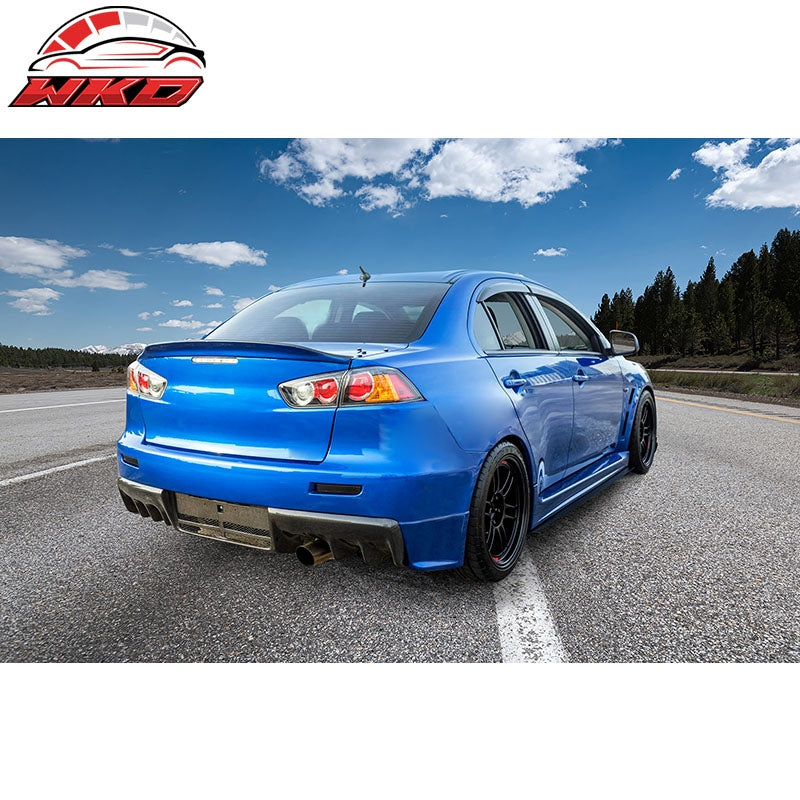 Fits 08-17 Mitsubishi Lancer EVO X 10 Sedan RS Style Trunk Spoiler Lip Unpainted