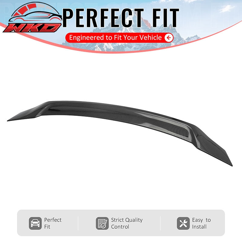 Fits 08-17 Mitsubishi Lancer EVO X R Style Carbon Fiber Print Trunk Spoiler ABS