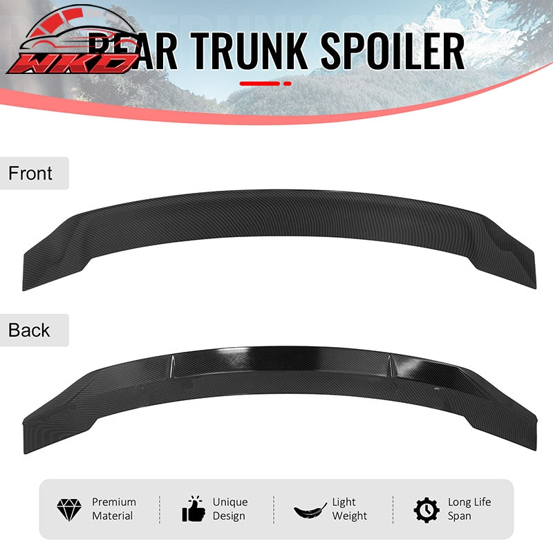 Fits 08-17 Mitsubishi Lancer EVO X R Style Carbon Fiber Print Trunk Spoiler ABS